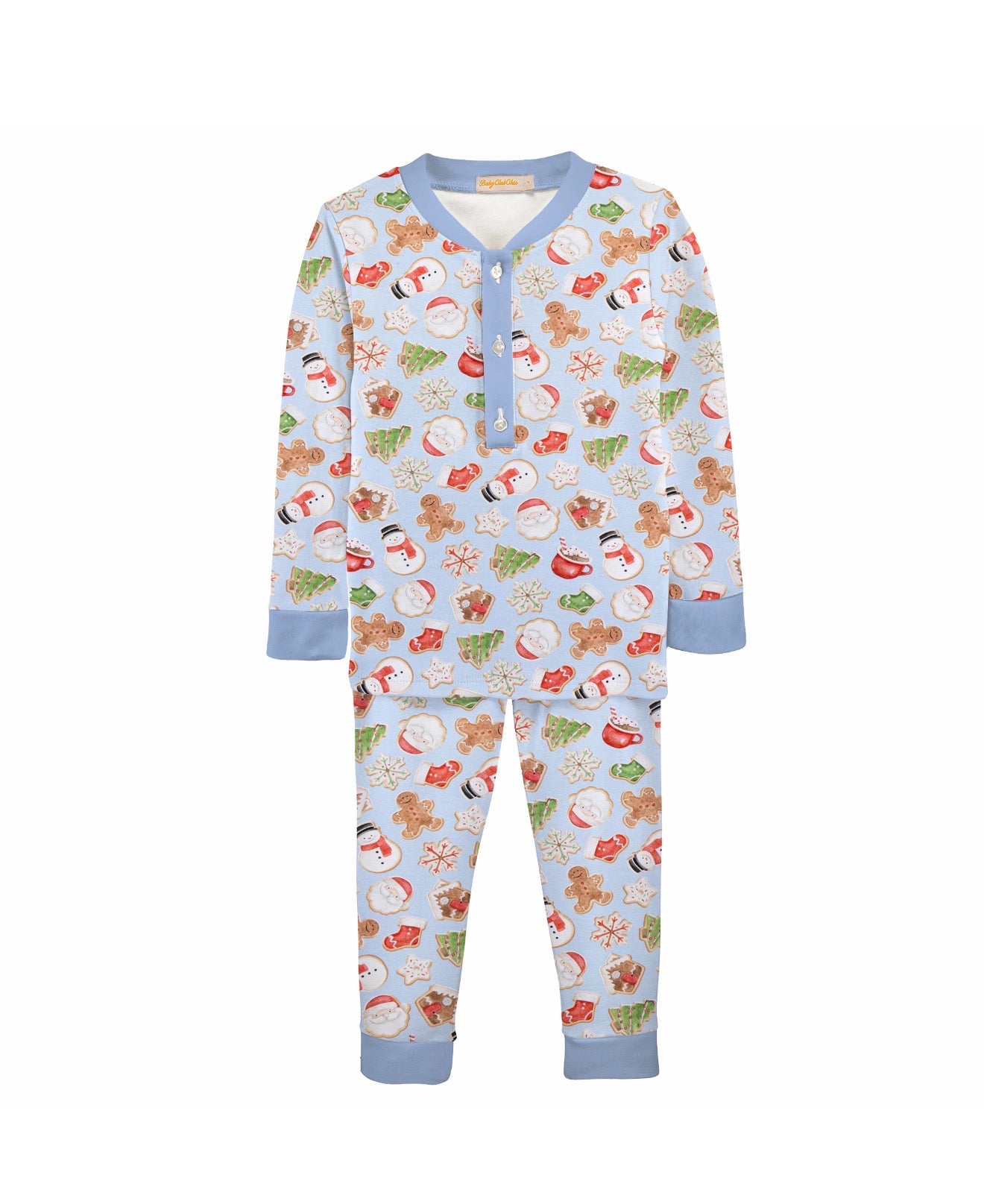 Baby Club Chic | Blue Santa's Treats Pajama Set