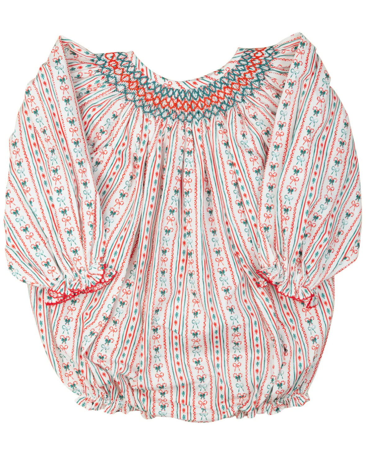 Smockingbird | Vintage Candy Cane Smocked Bubble