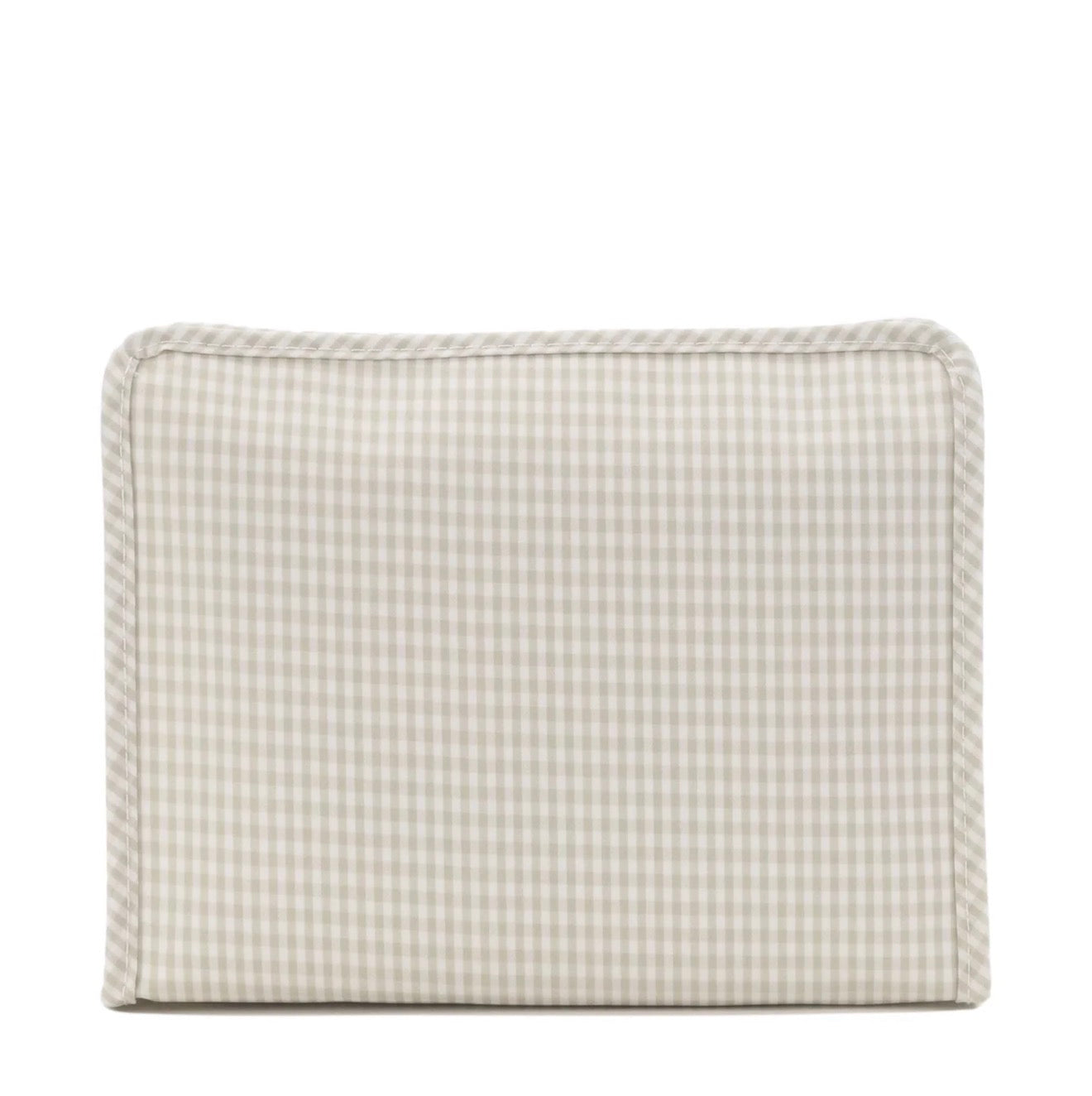 TRVL | Roadie Medium Zip Pouch - Gingham Pearl Grey
