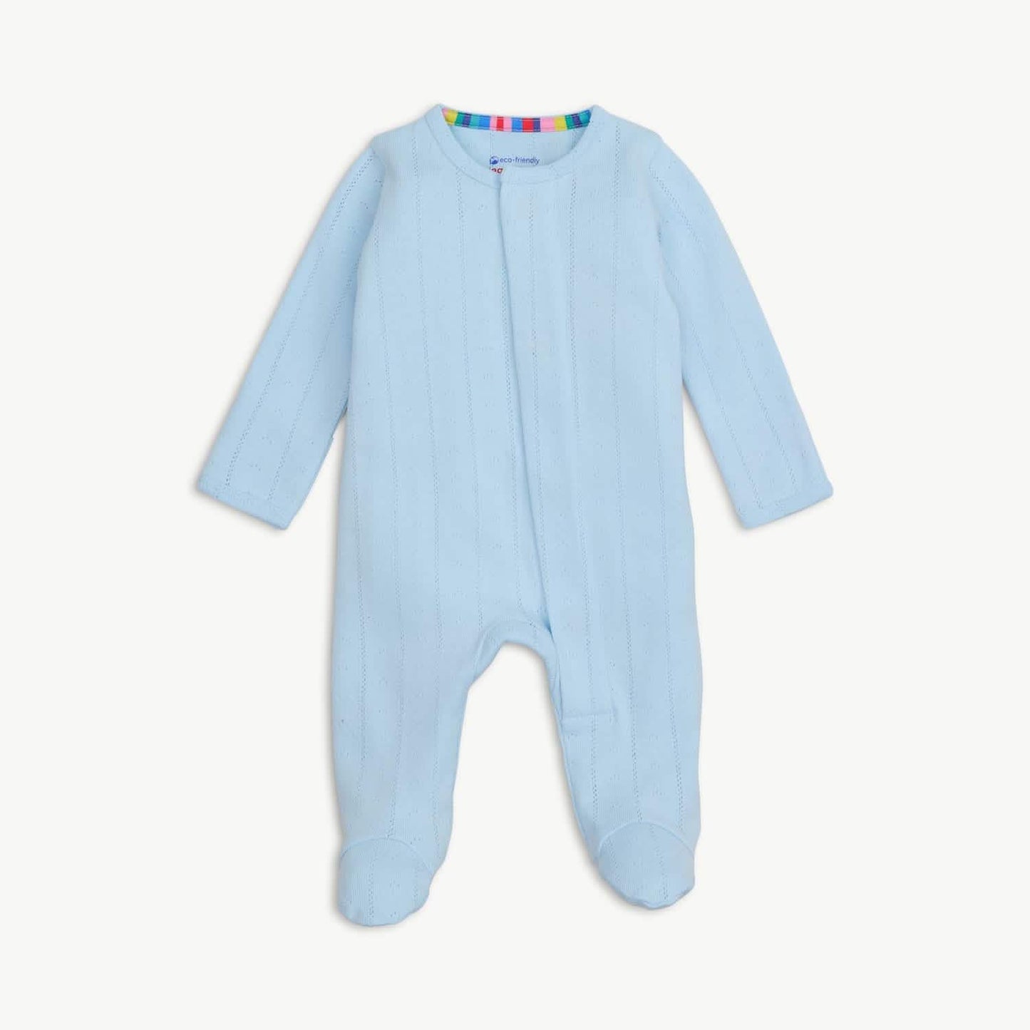 Magnetic Me | Love Lines Blue Pointelle Footie