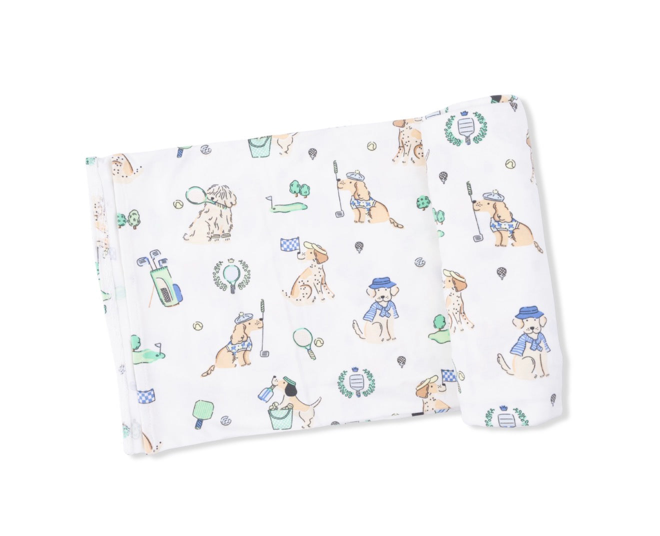 Angel Dear | Country Club Dogs Neutral Swaddle Blanket
