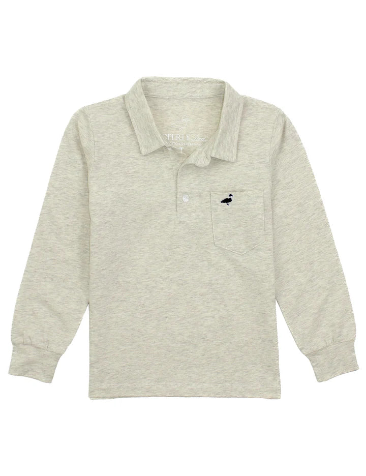 Properly Tied | Harrison Pocket Polo LS Oatmeal