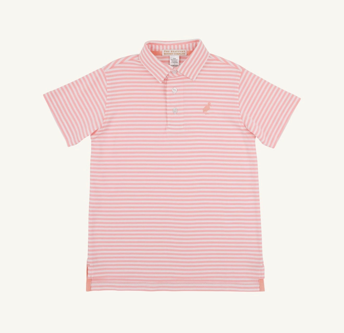 TBBC | Prim & Proper Polo - Sanibel Salmon Stripe