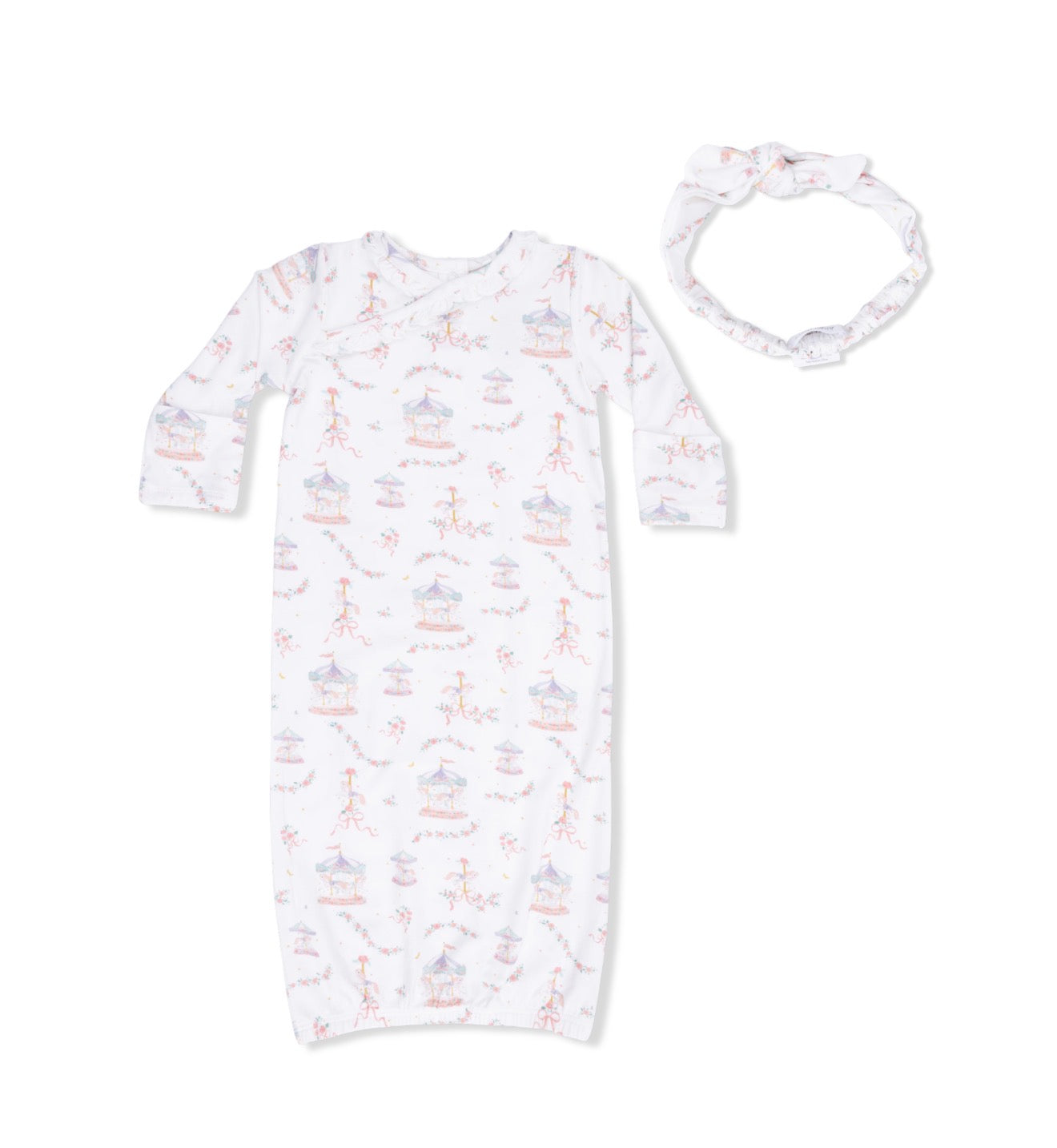 Angel Dear | Carousel with Bows Gown & Knot Headband