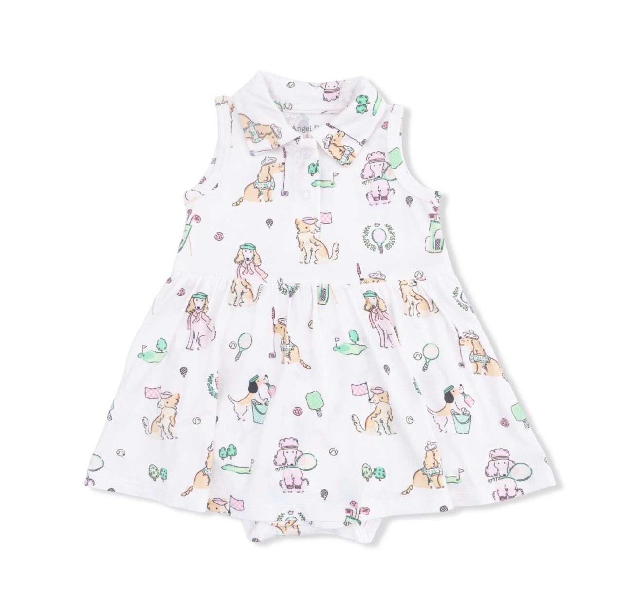 Angel Dear | Country Club Dogs Pink Polo Tennis Dress