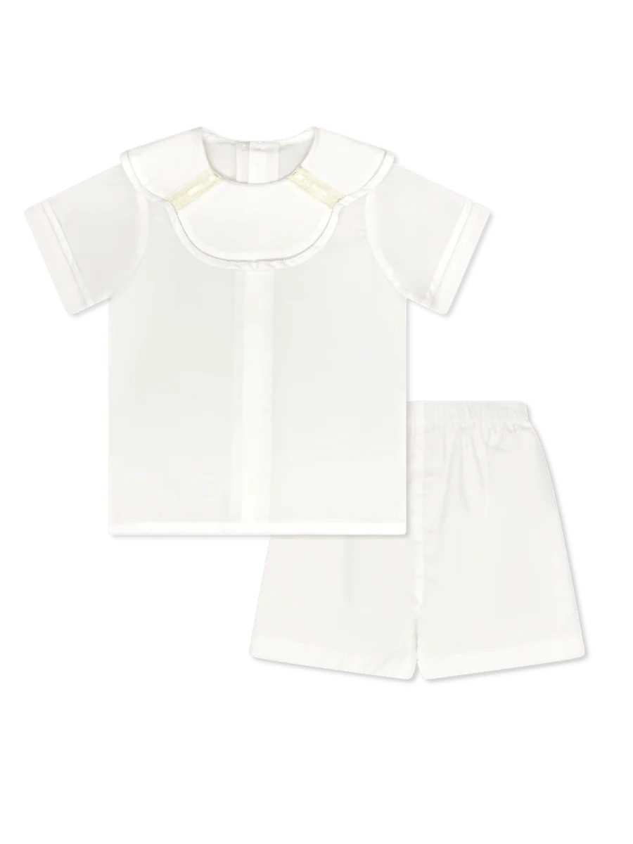 Lullaby Set | Owen Short Set - Blessings White