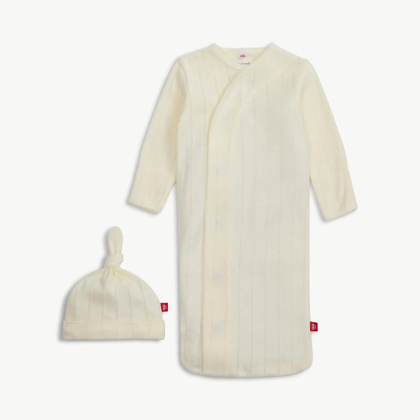 Magnetic Me | Love Lines Tofu Pointelle Gown/Hat Set