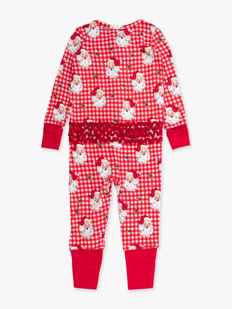 RuffleButts | Dear Santa Ruffle Convertible Pajamas