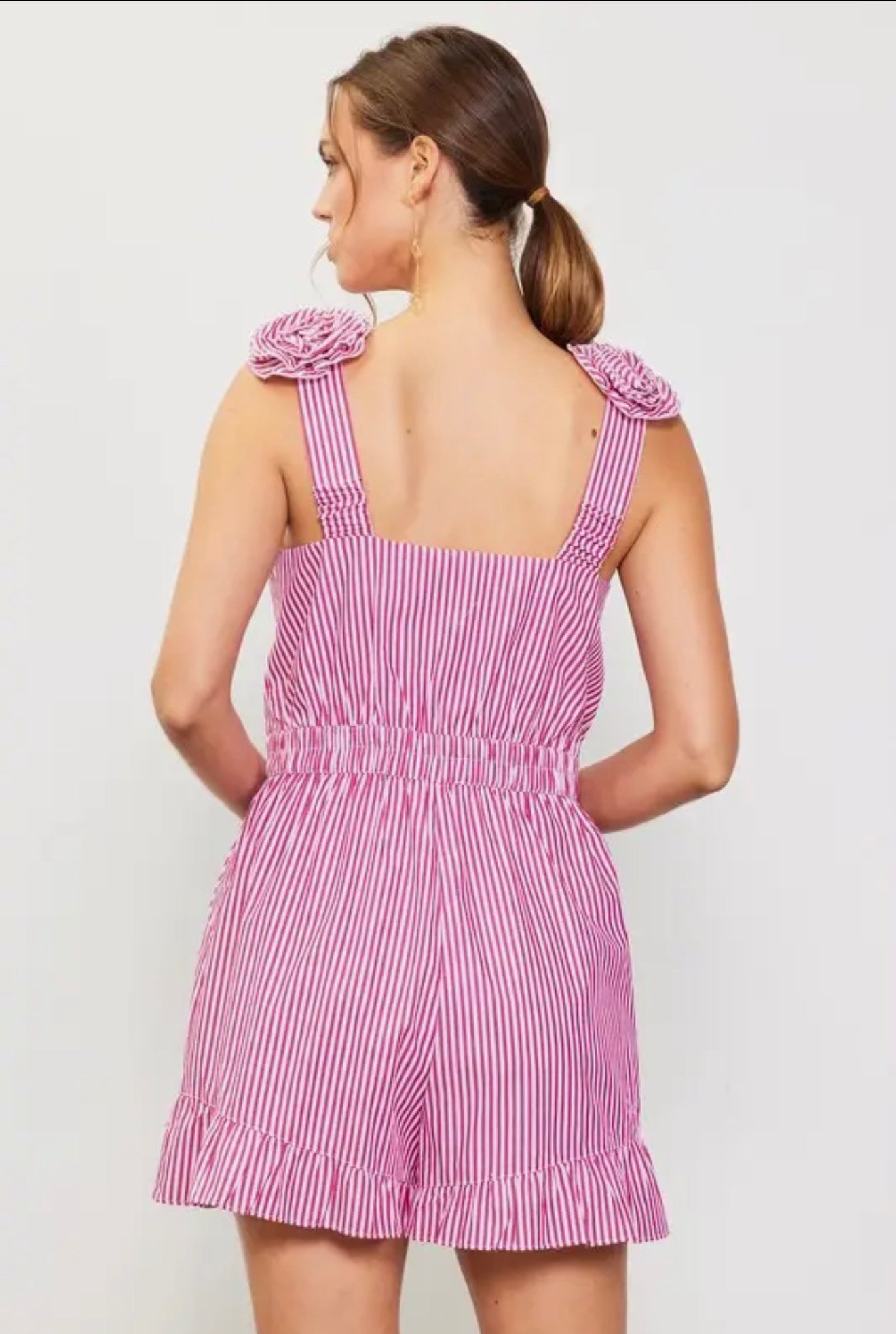 Gracie Floral Shoulder Romper