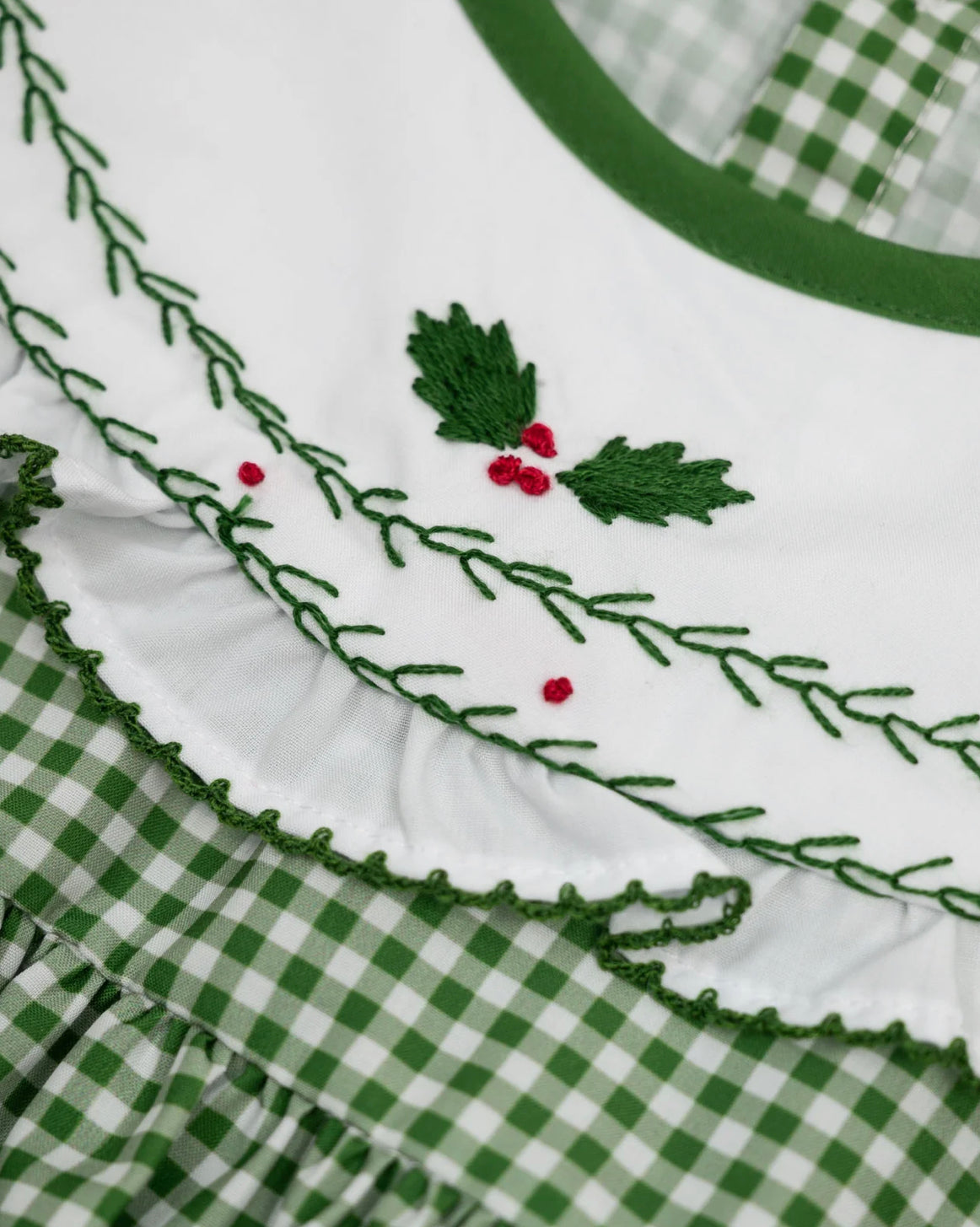 Smockingbird | Holly Smocked Green Checked Dress