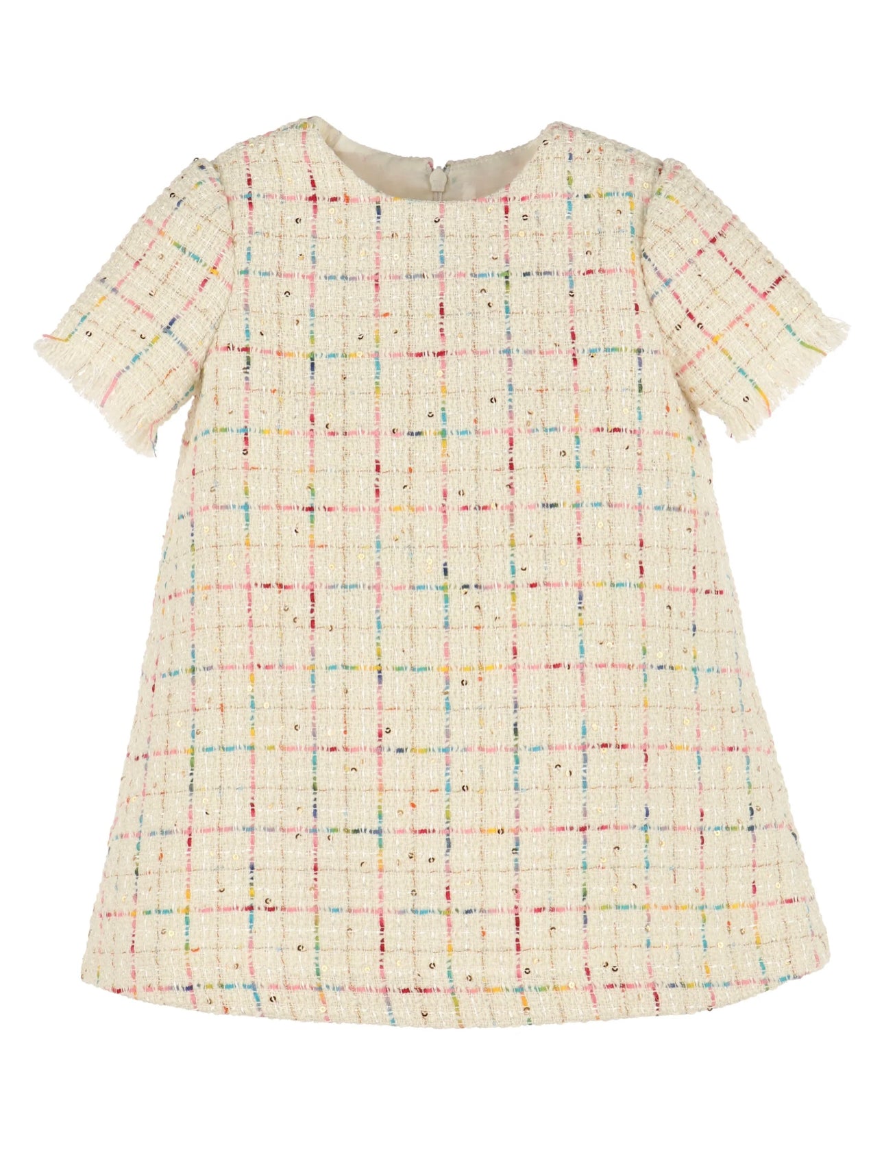 Luli & Me | Ivory Tweed A-Line Dress