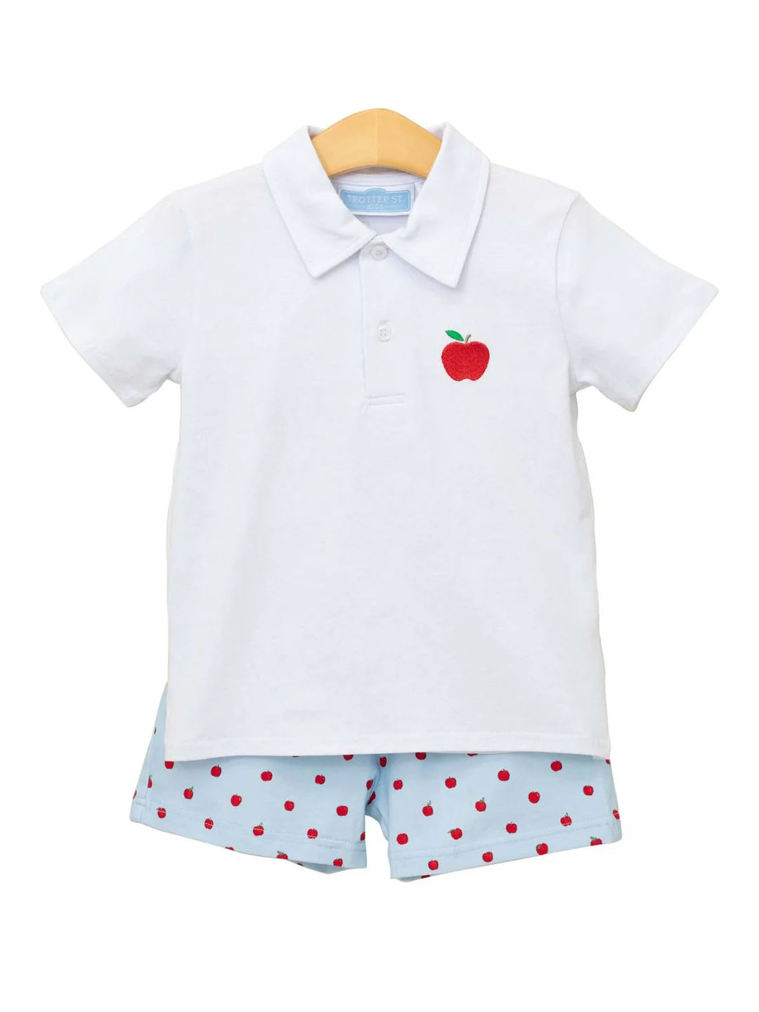 Trotter Street | Apple Print Polo Short Set
