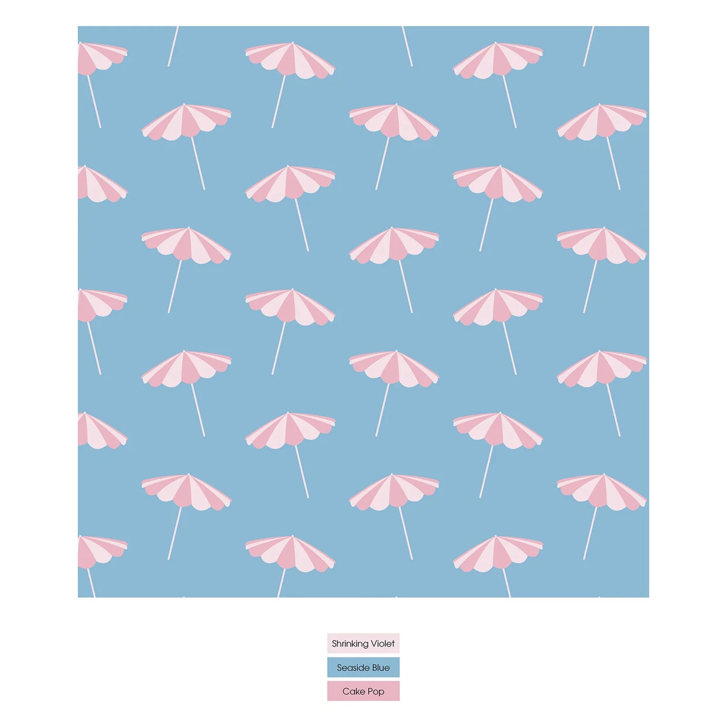 Kickee | Swaddling Blanket - Seaside Blue Beach Umbrellas