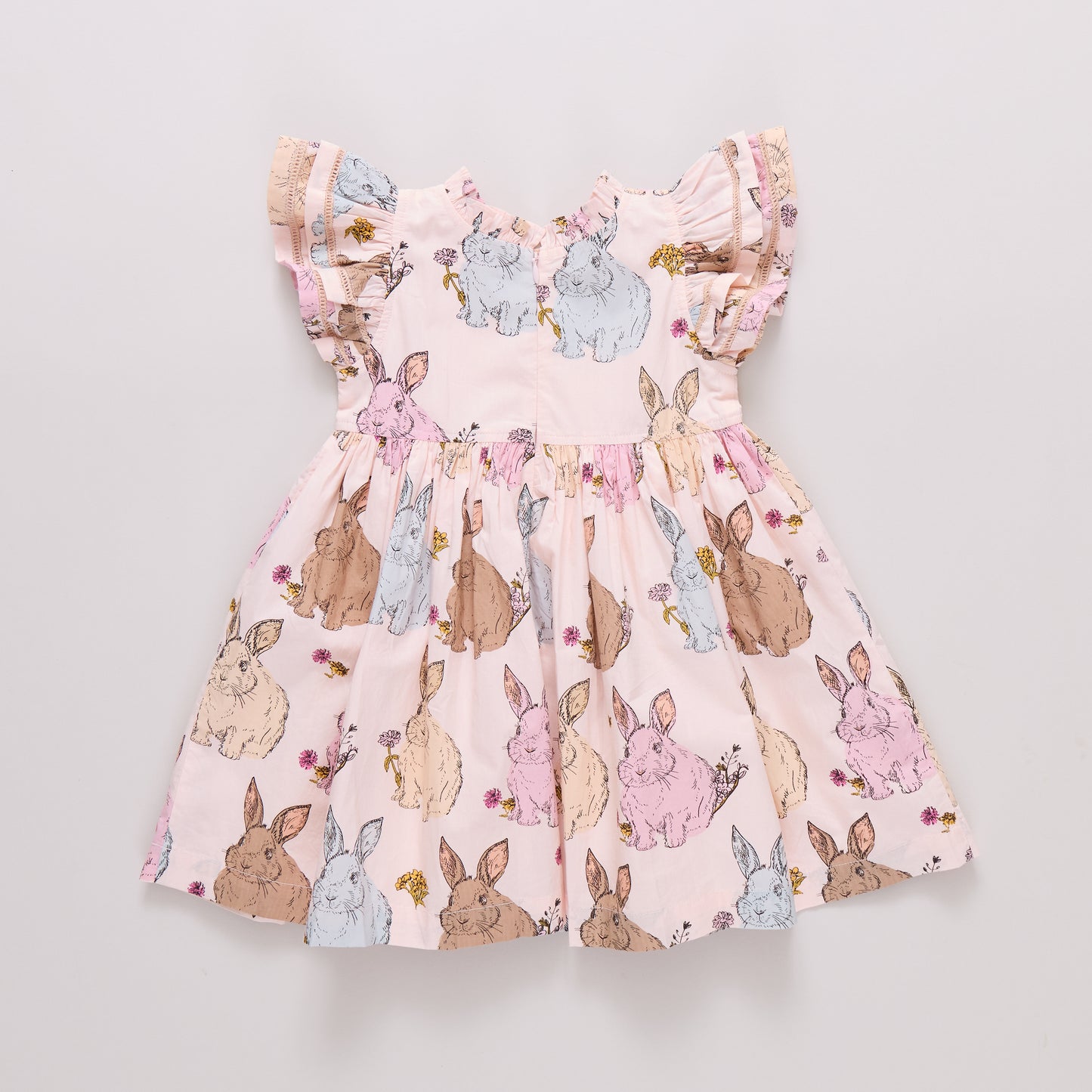 Pink Chicken | Jennifer Double Ruffle Dress - Vintage Bunnies