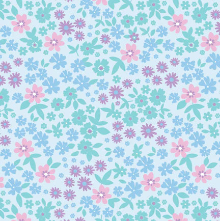 SET Athletics | Heather Half Zip - Frosted Floral, Pure Coconut