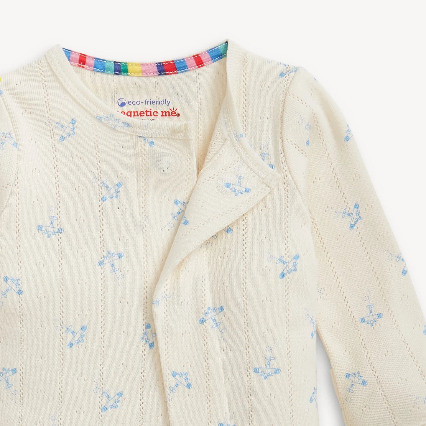 Magnetic Me | Airplanes Pointelle Footie