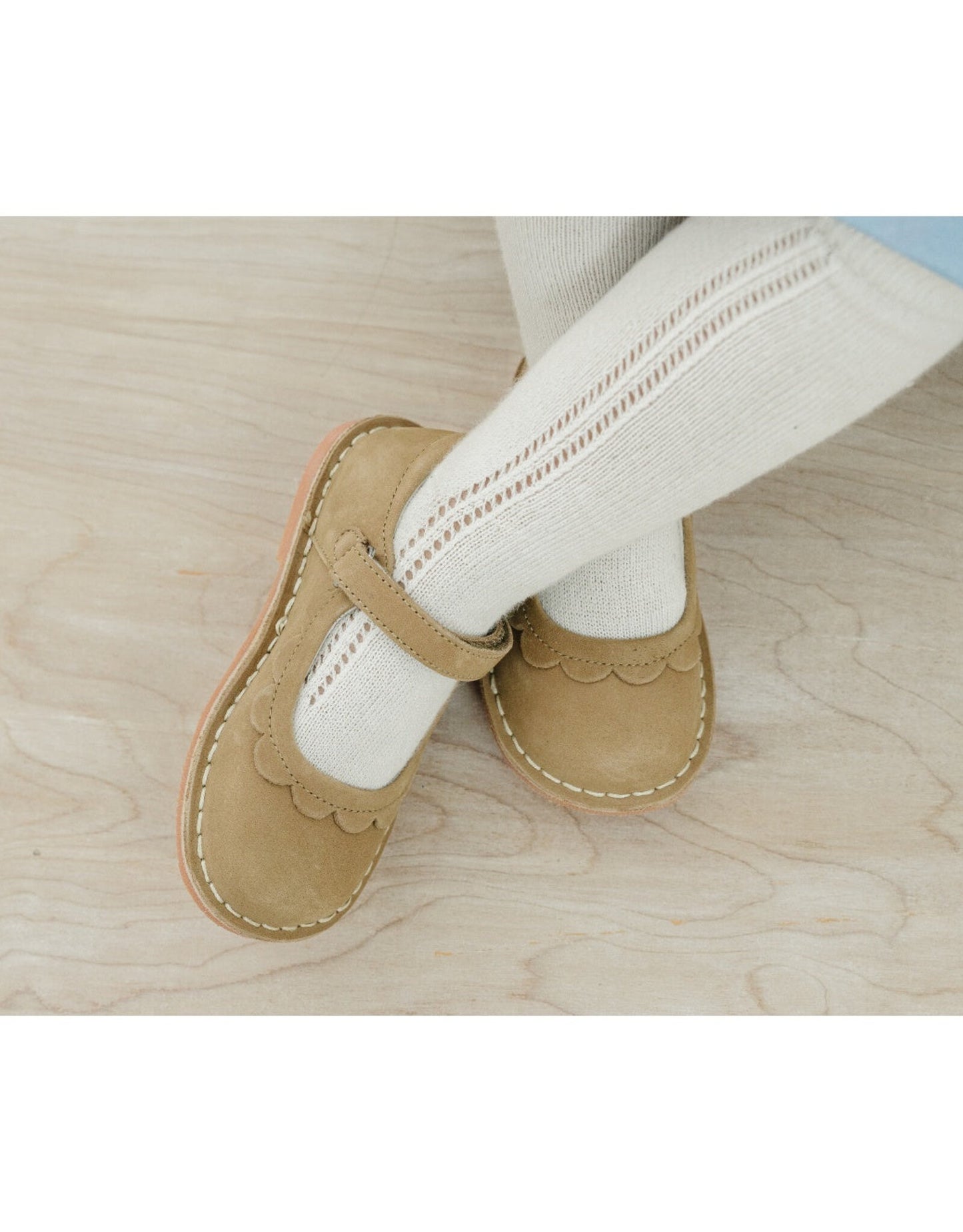 L'Amour | Violette Petal Mary Jane Nubuck Khaki