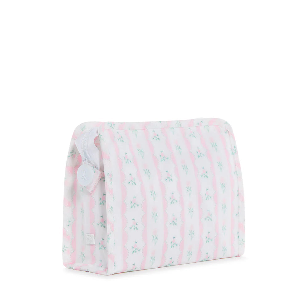 TRVL | Roadie Small Zip Pouch - Ribbon Floral Pink