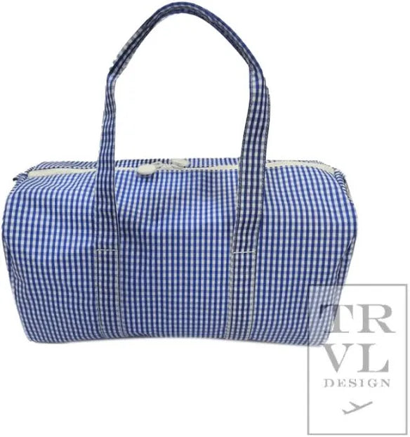 TRVL | Weekender Duffel Bag - Gingham Royal
