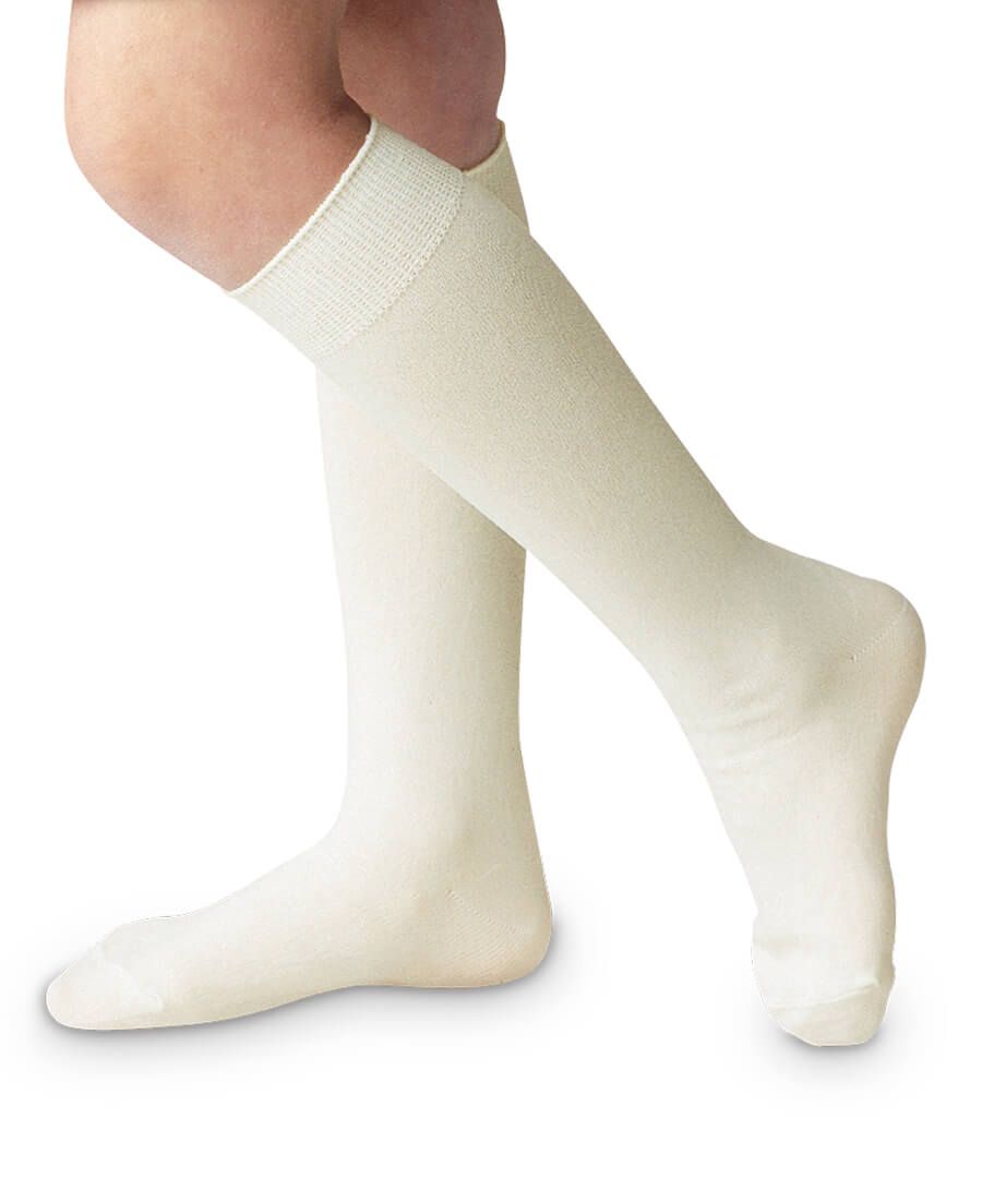Jefferies Socks | Classic Pearl White Nylon Knee High