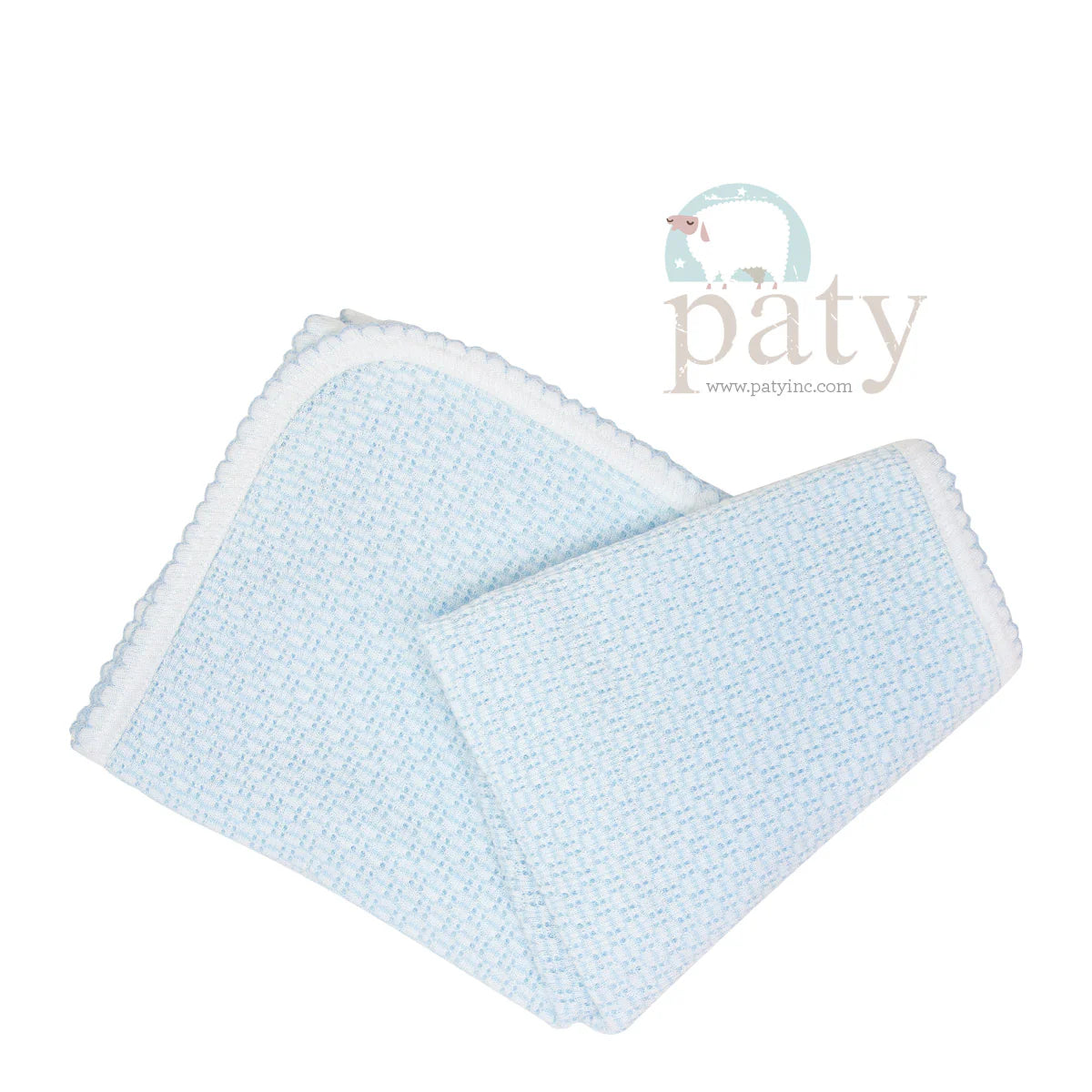 Paty | Blue Pinstripe Receiving Blanket