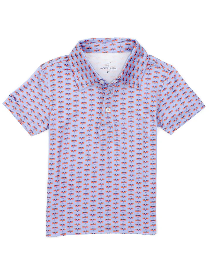 Properly Tied | Inlet Polo Freedom Flag