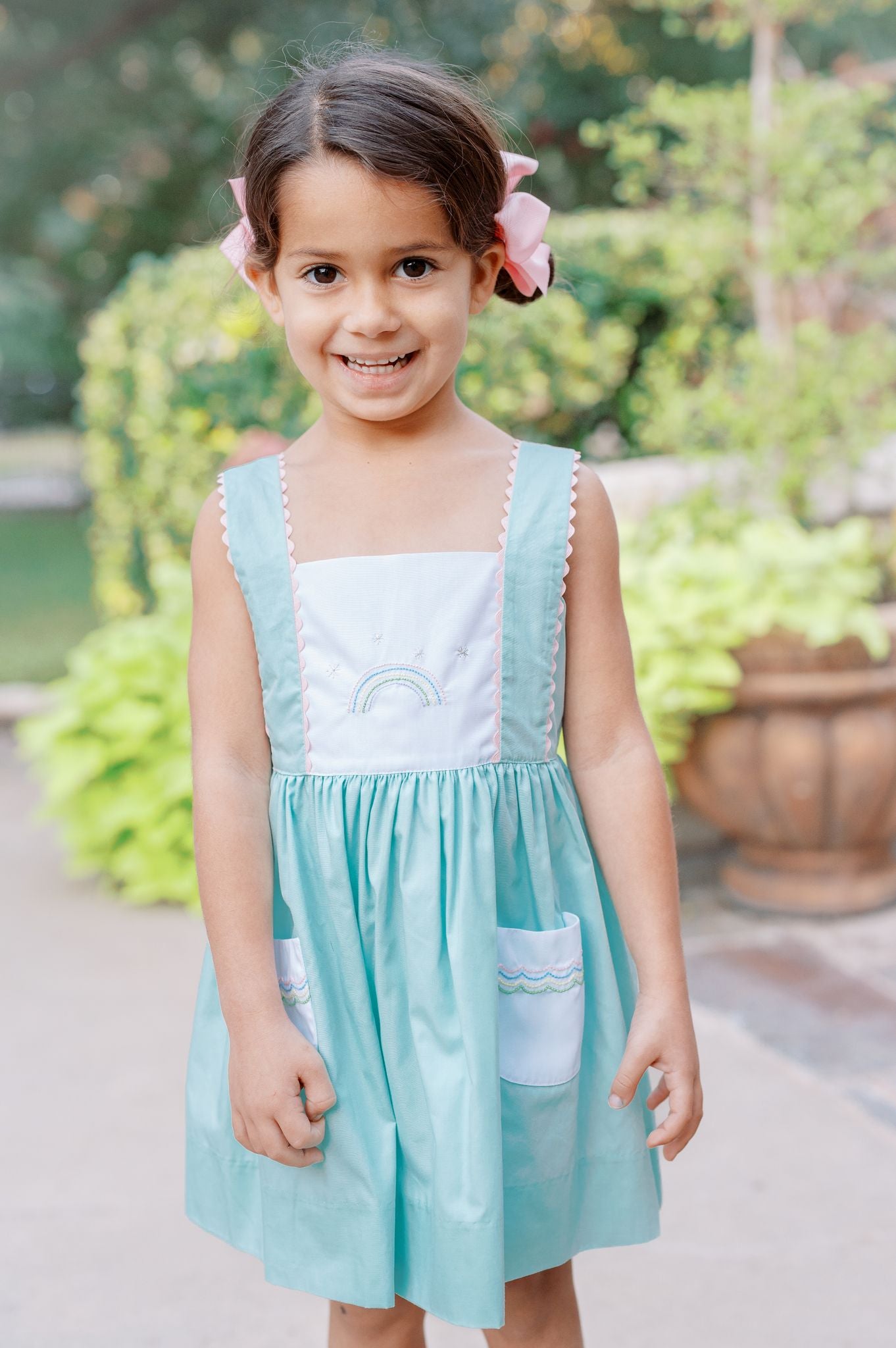 Proper Peony Mariana Rainbow Mint Dress Lubberdubber's