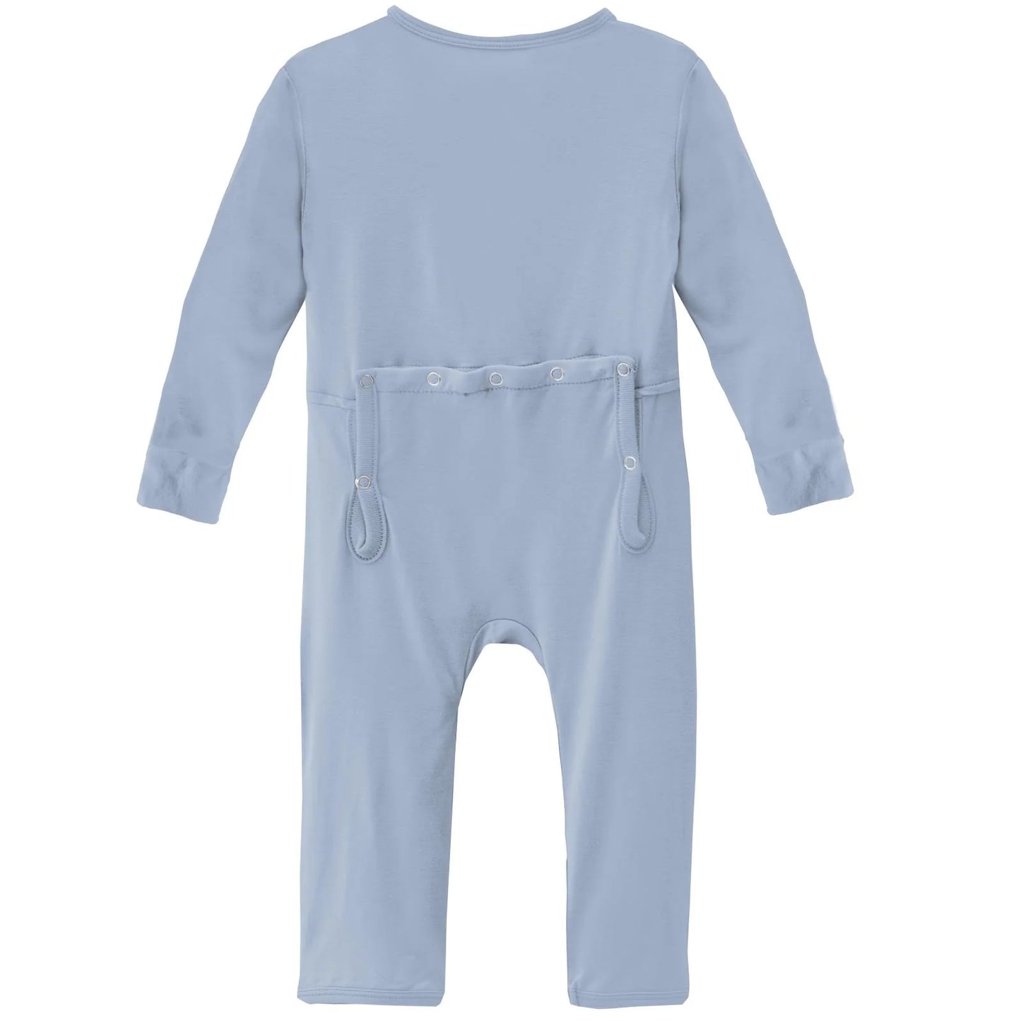 Kickee Pants - Coverall with Zipper Pond Blue