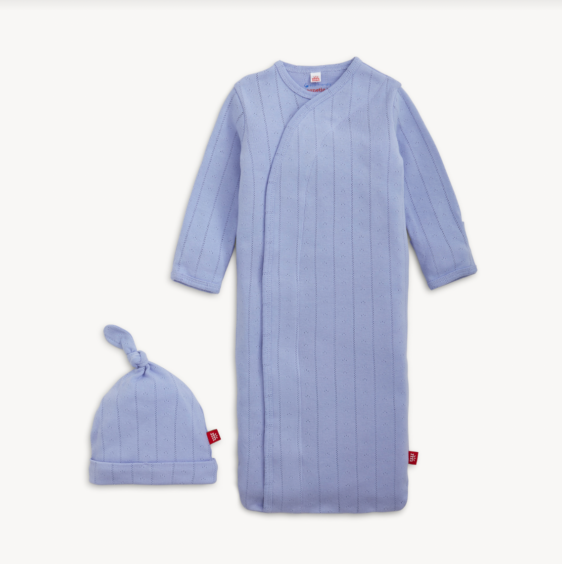 Magnetic Me | Lilac Wisteria Pointelle Gown + Hat Set