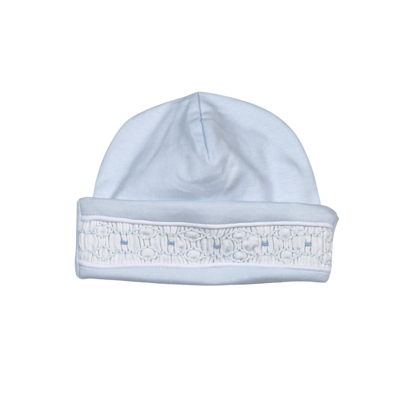 Baby Loren | Tim blue Hand Smocked Pima Beanie