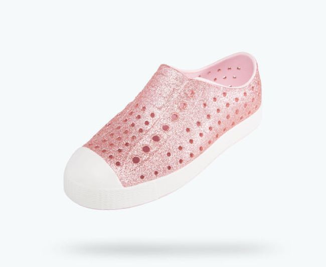 Native - Jefferson Bling Kids Milk Pink Bling/Shell White