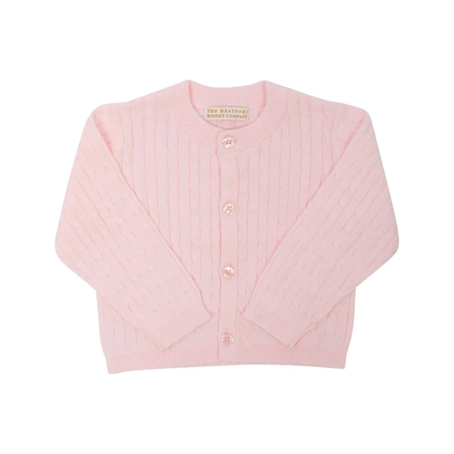 TBBC - Cambridge Cardigan Cable Knit Palm Beach Pink