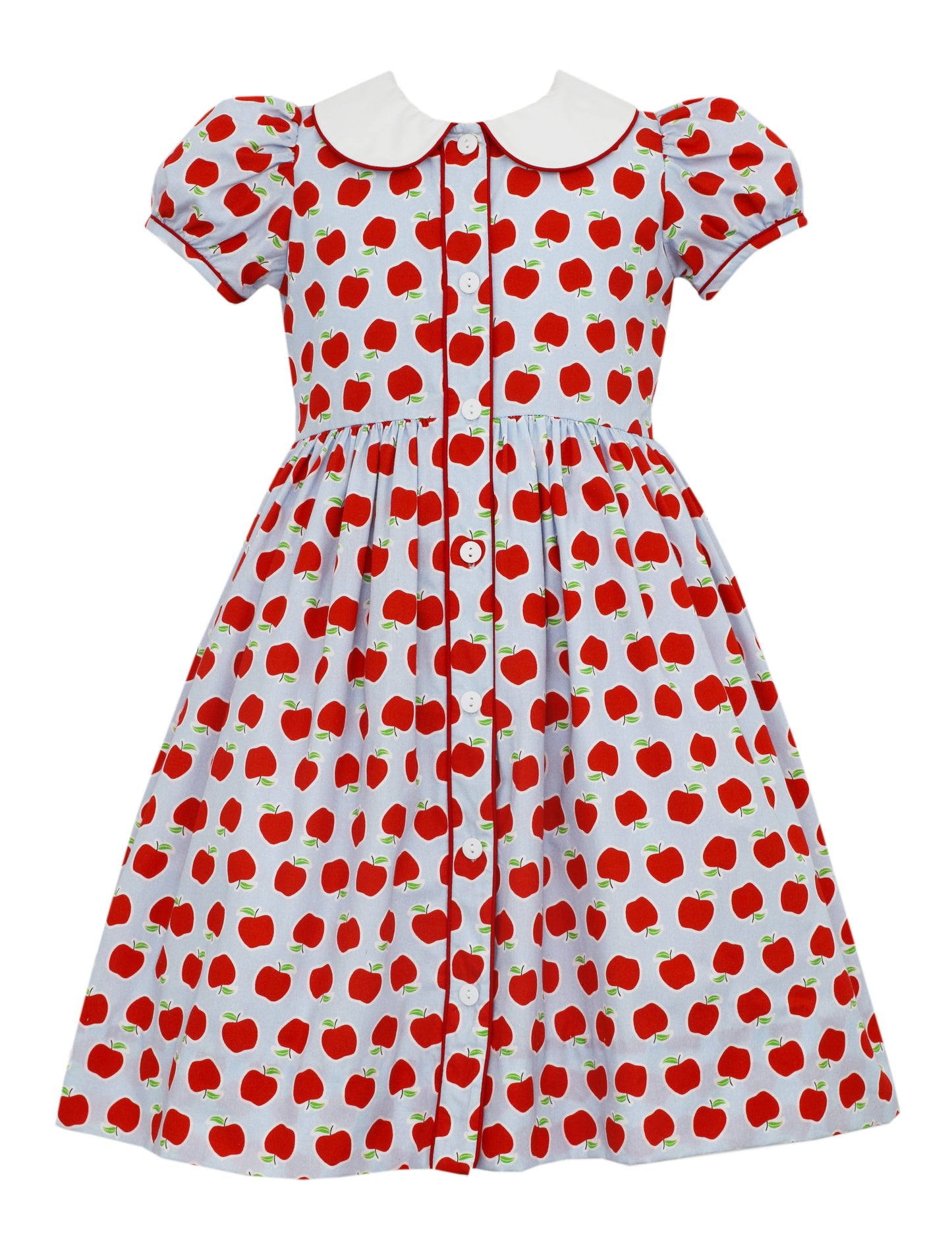 Claire & Charlie - Red Apple Print Button Front Dress