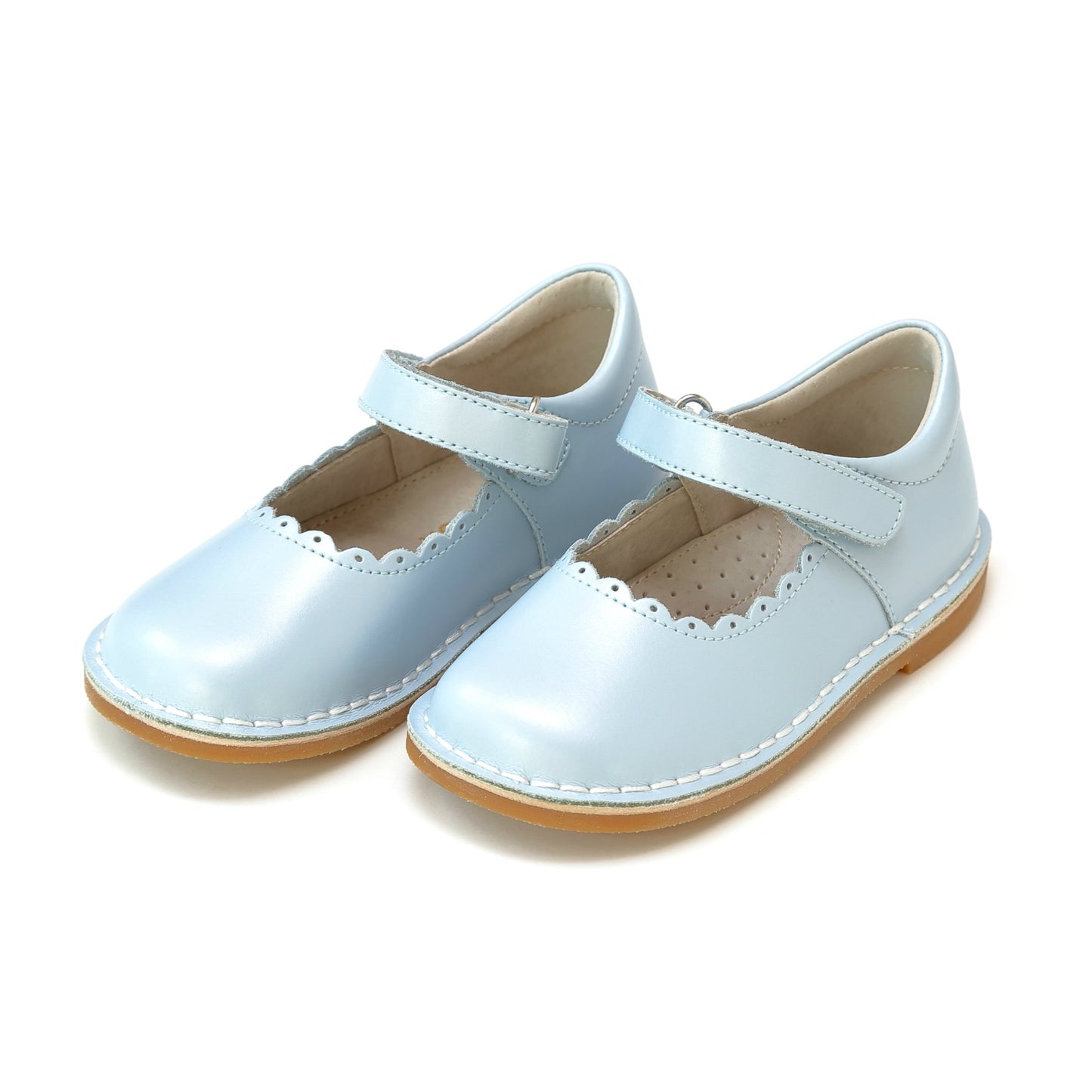L'Amour - Caitlin Scalloped Mary Jane Pearl Blue