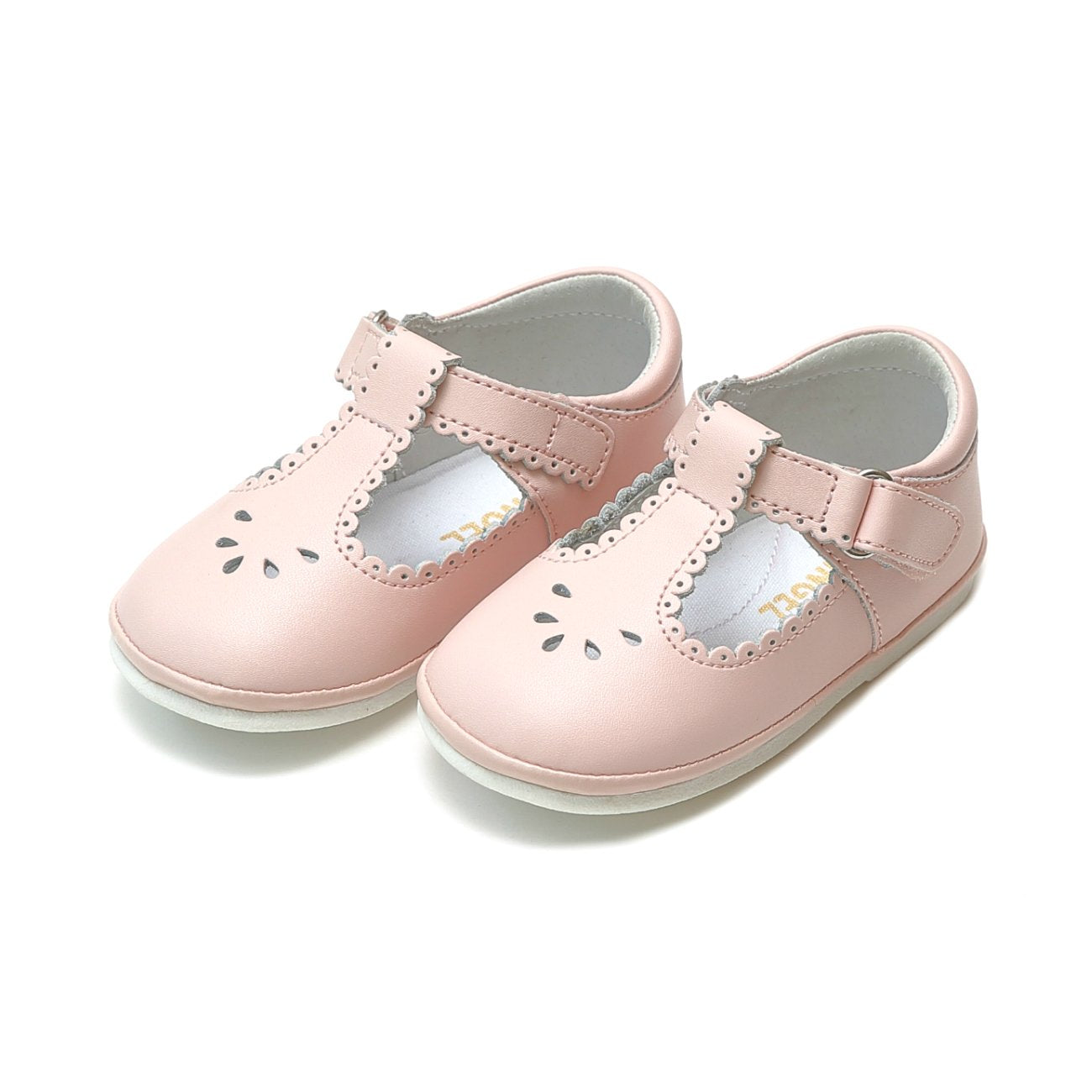 L'Amour - Dottie Pink Scalloped Mary Janes