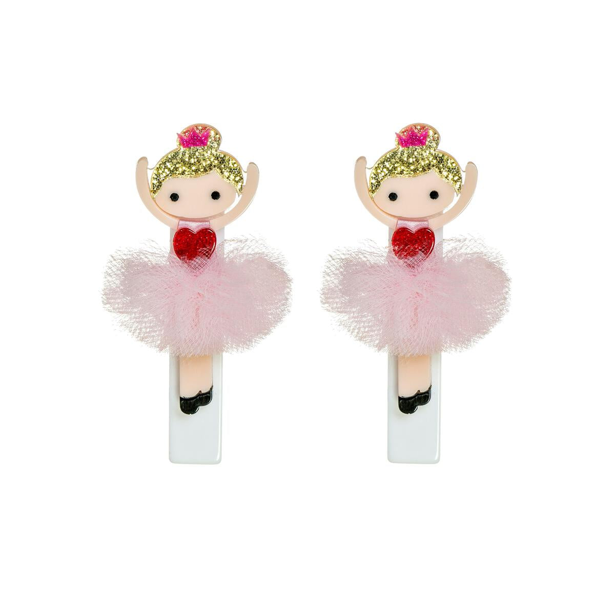 Lilies & Roses - Ballerina Heart Pale Clips