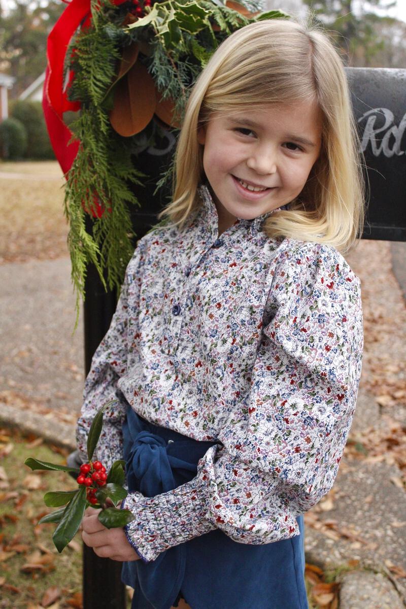 Pleat - Blake Blouse Winter Floral