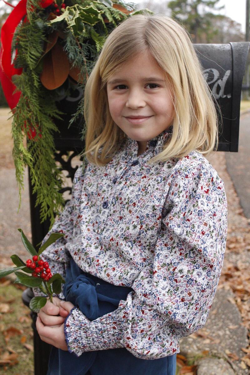 Pleat - Blake Blouse Winter Floral