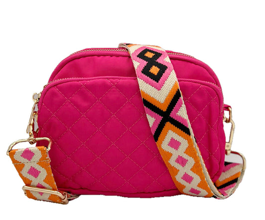Carrying Kind - Tate Hot Pink Fall Cross-Body Strap