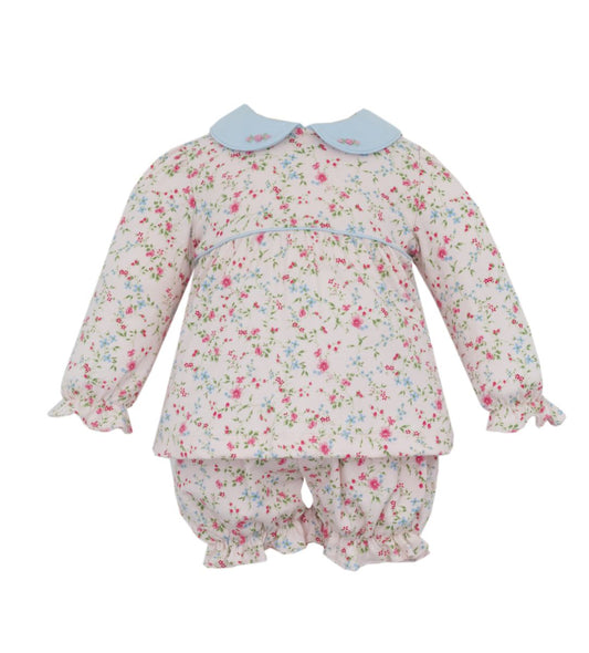Petit Bebe | Pink Floral Bloomer Set