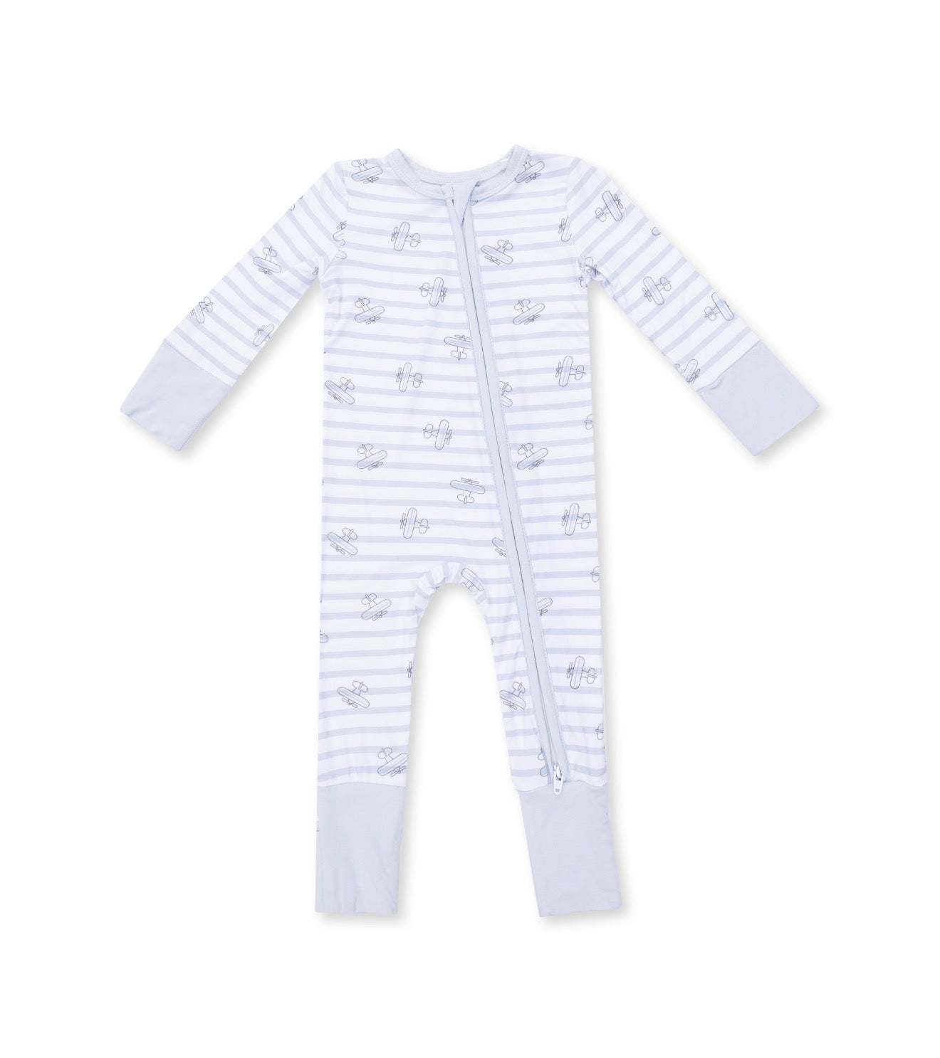 Angel Dear | Airplane Stripe Convertible Romper