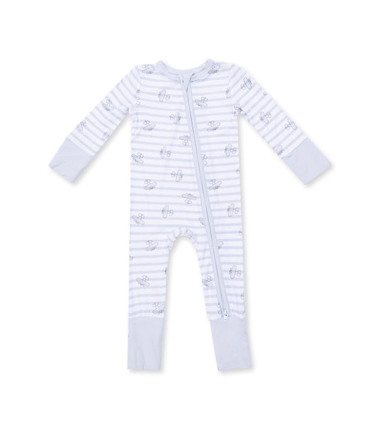 Angel Dear | Airplane Stripe Convertible Romper