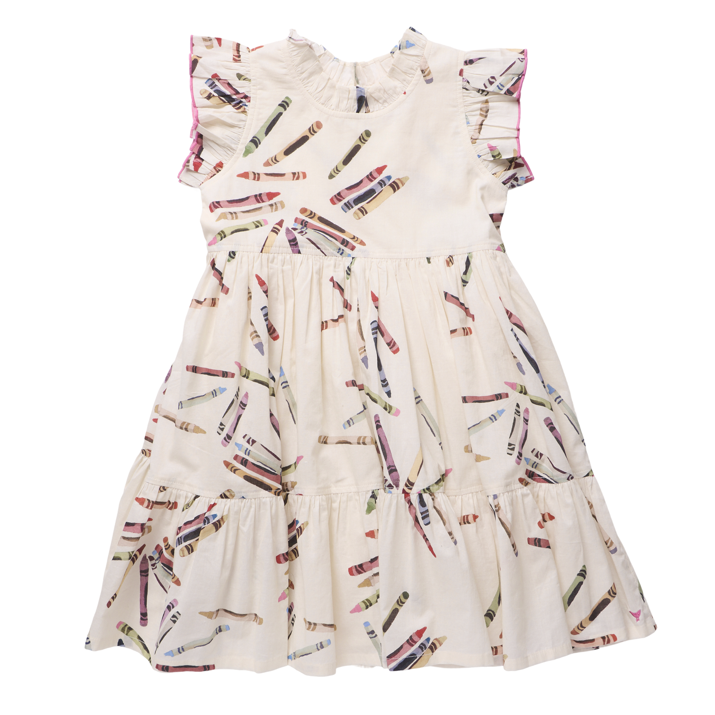 Pink Chicken | Girls Jennifer Dress- Tossed Crayons