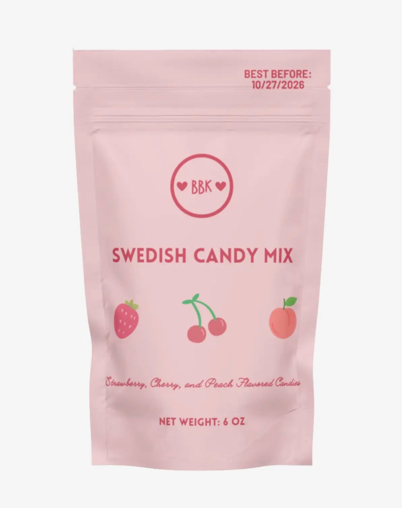 Swedish Candy Peach, Strawberry, Cherry Mix
