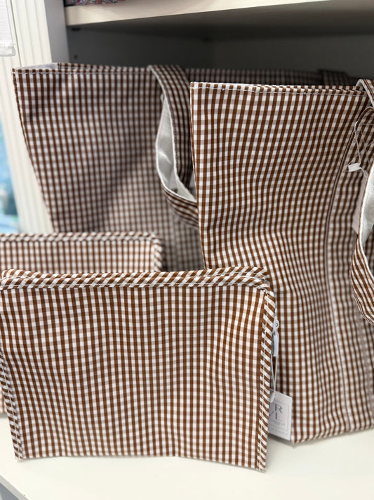 TRVL | Roadie Large Zip Pouch - Coco Gingham