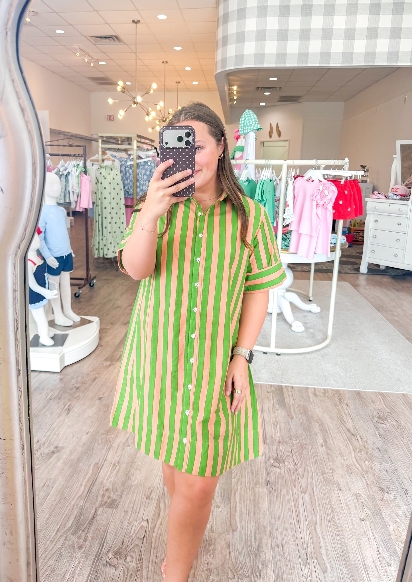 Andie Green Striped Dress