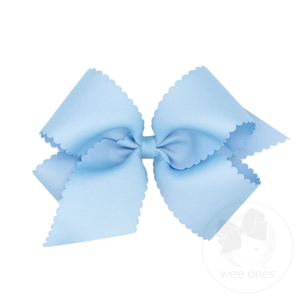 Wee Ones | King Grosgrain Scalloped Edge Bow