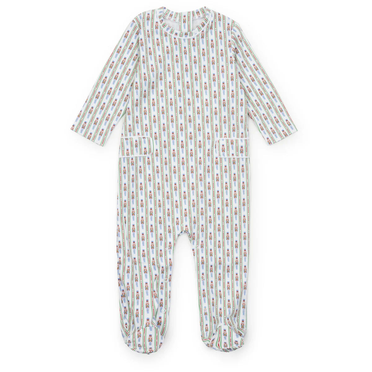 Lila & Hayes | Preston Boys' Romper - Nutcracker Stripe