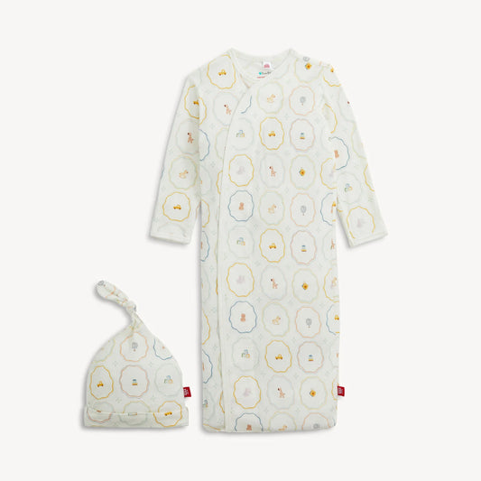 Magnetic Me | Nursery Magic Cream Gown + Hat Set