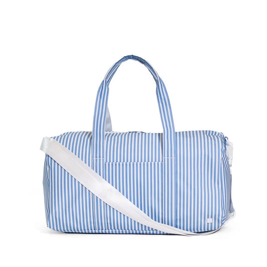TRVL | Weekender Duffel Bag - Pimlico Stripe Chambray